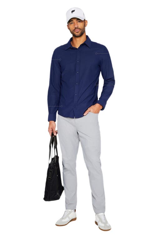 Fabletics The Don Long Sleeve Button Up In Blue