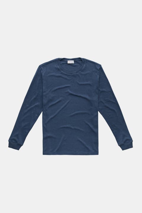 Heavyweight Viscose Interlock Long Sleeve Crewneck
