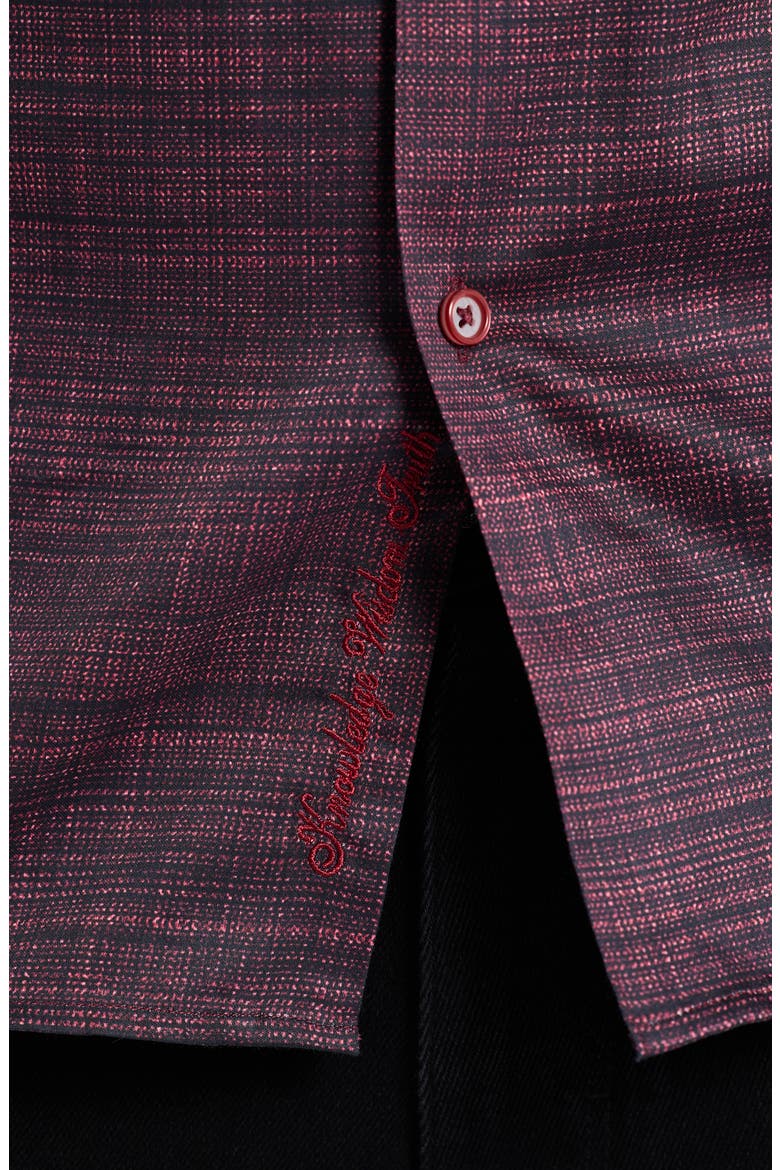Roth Long Sleeve Button-Up Shirt, Alternate, color, BURGUNDY