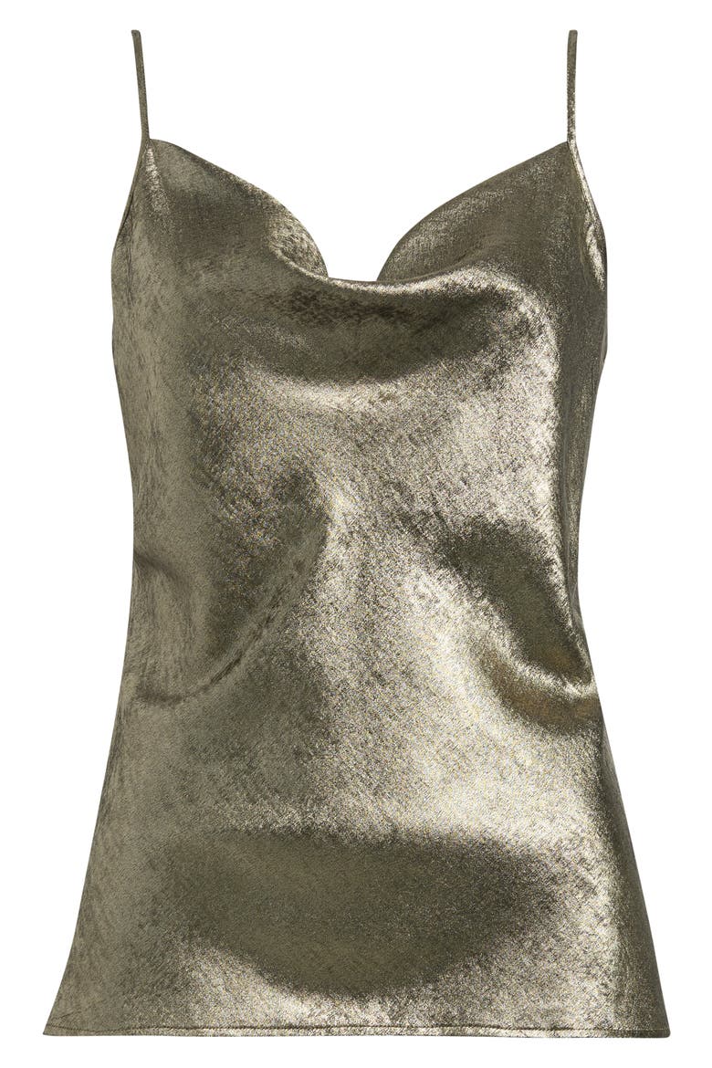 Foil Camisole, Main, color, BLACK/ GOLD