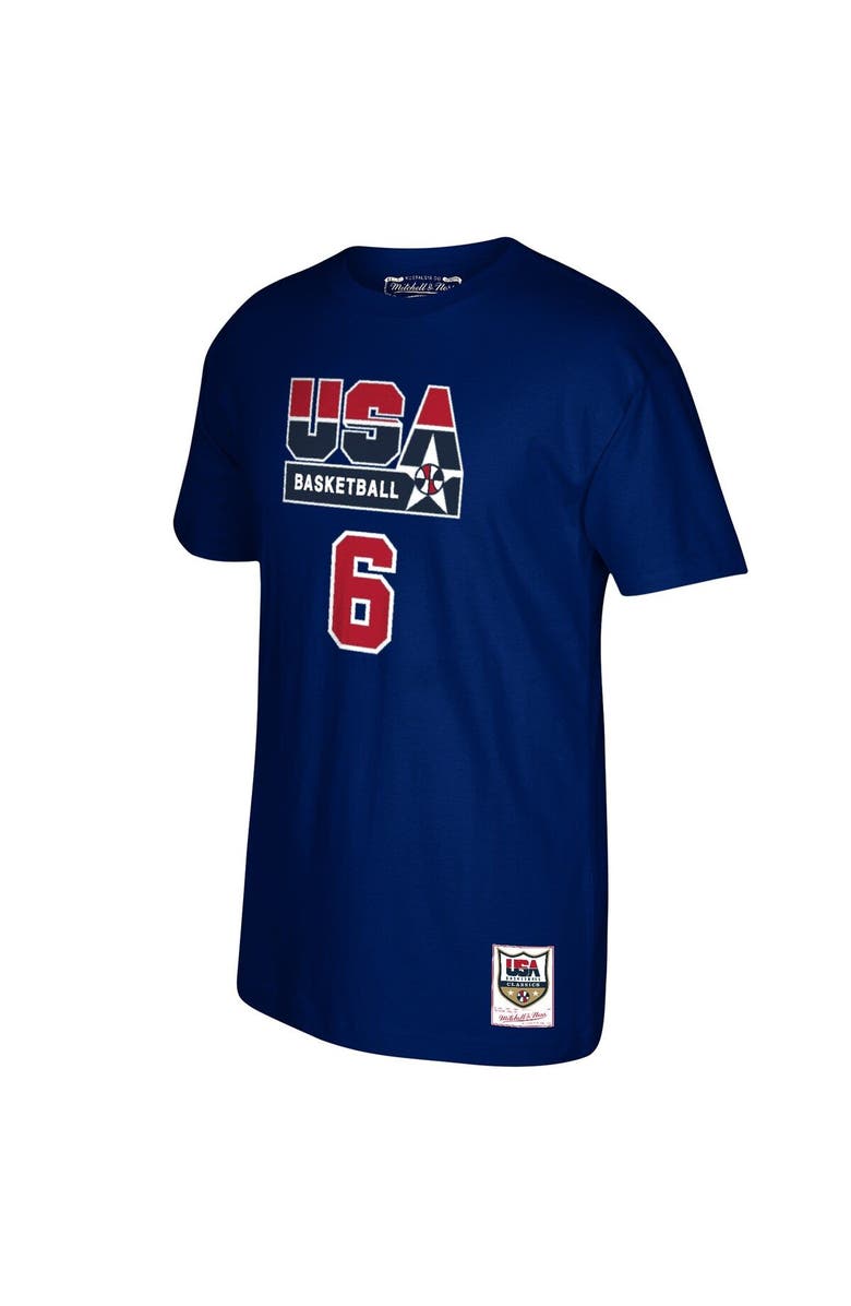Mitchell & Ness Men's Mitchell & Ness Patrick Ewing Navy USA Basketball 1992 Dream Team Name & Number T-Shirt, Alternate, color,