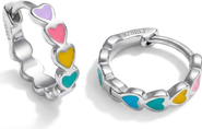 In Season Jewelry Heart Cascade Huggie Hoops