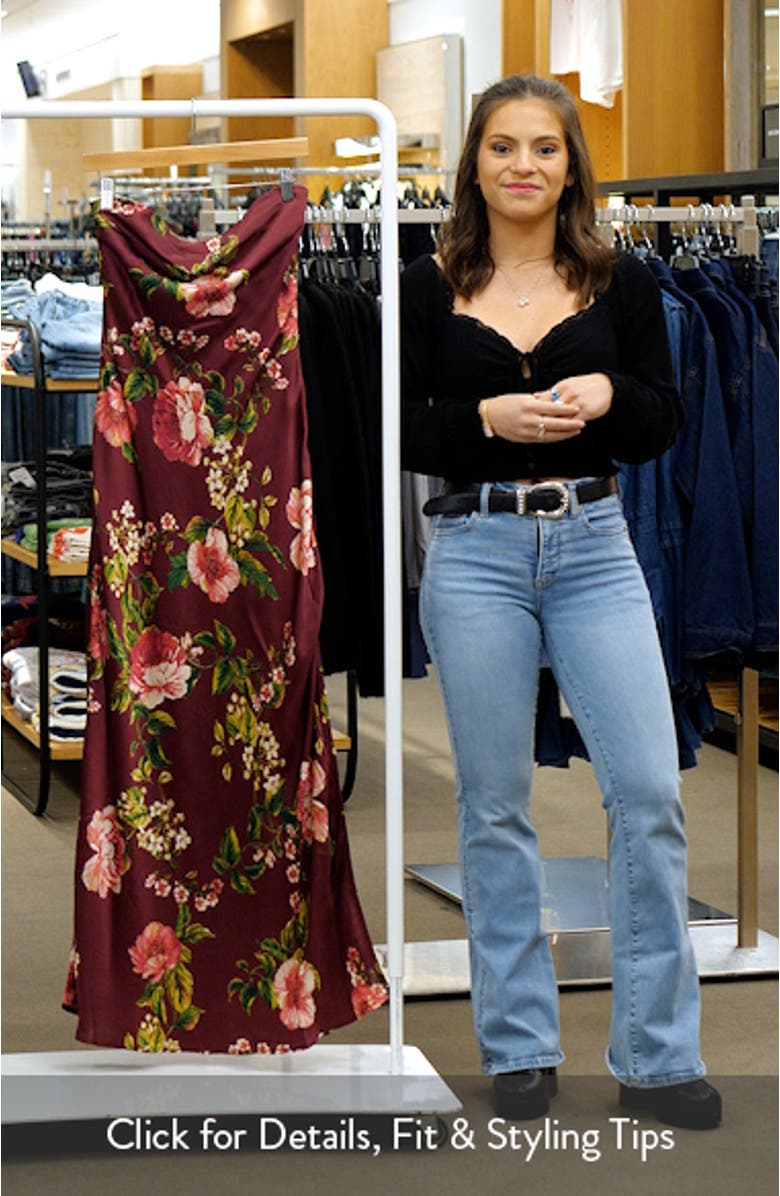 Bryden Strapless Satin Maxi Dress, sales video thumbnail