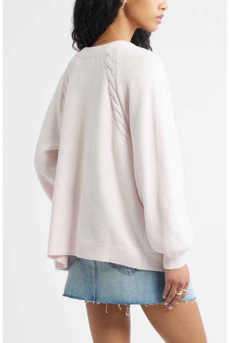 Relaxed Everyday Cardigan, Alternate, color, PINK PRIMROSE
