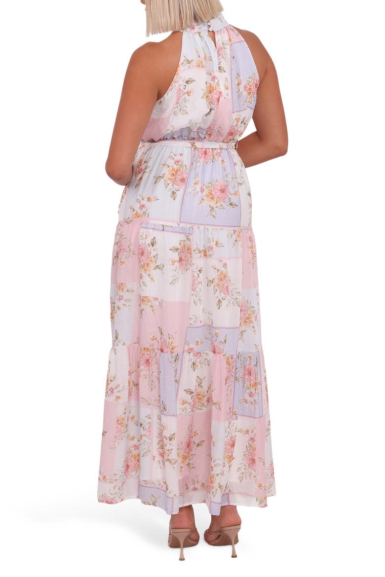 Caroline Floral Mock Neck Maxi Dress, Alternate, color, MULTI FLORAL