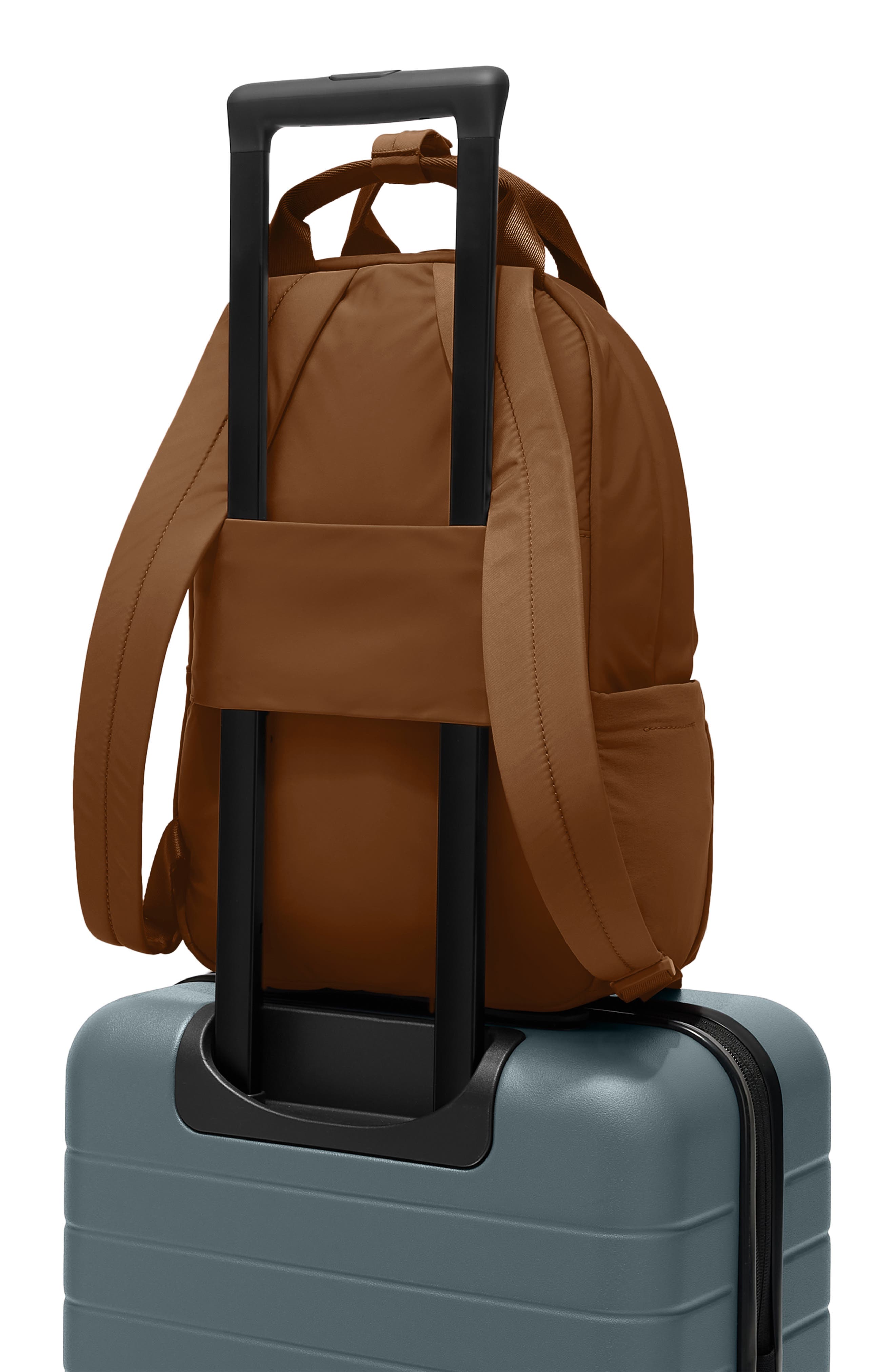 Away Small Featherlight Backpack, Alternate, color, Amaro Brown