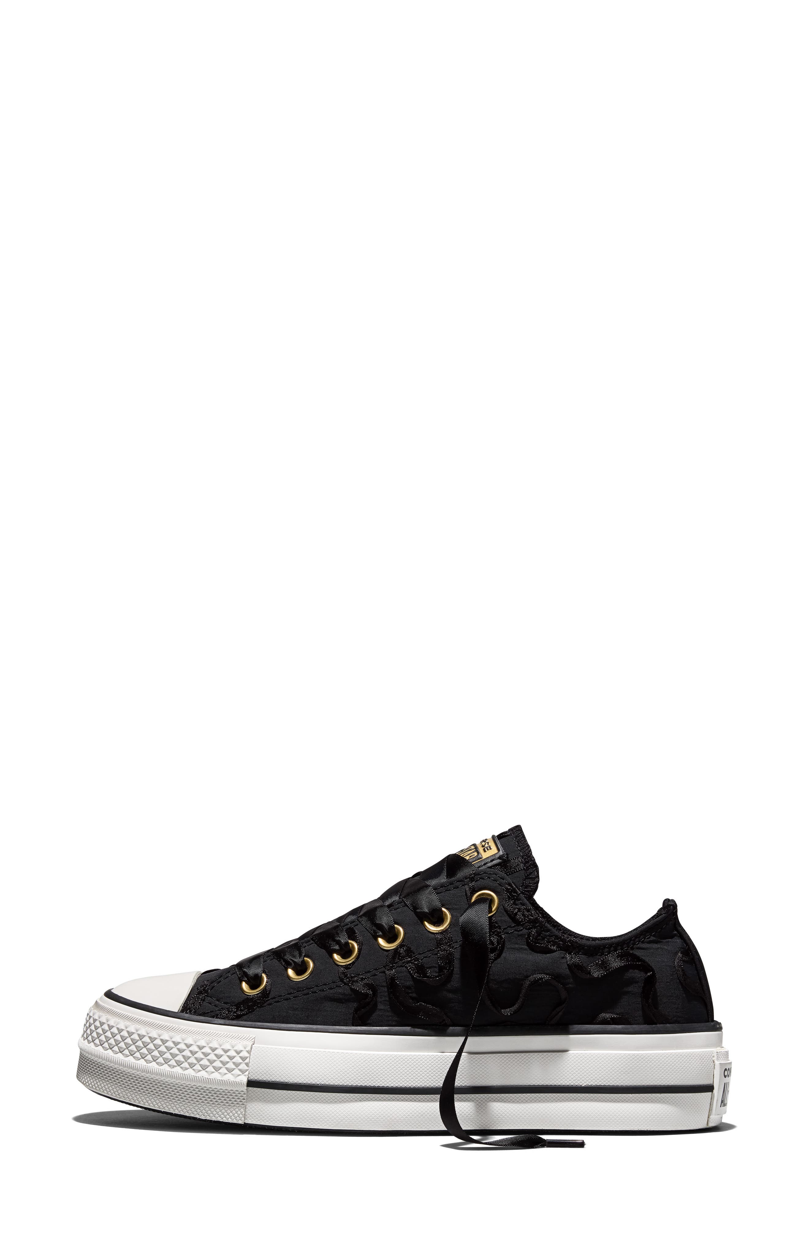 Chuck Taylor All Star Lift Platform Sneaker, Alternate, color, BLACK/ METALLIC LIGHT GOLD