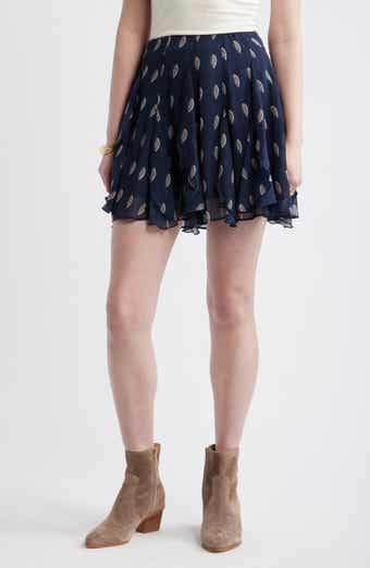 Vertical Ruffle Miniskirt