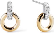 Ana Luisa Solid Yellow Gold - Diamond Links Studs