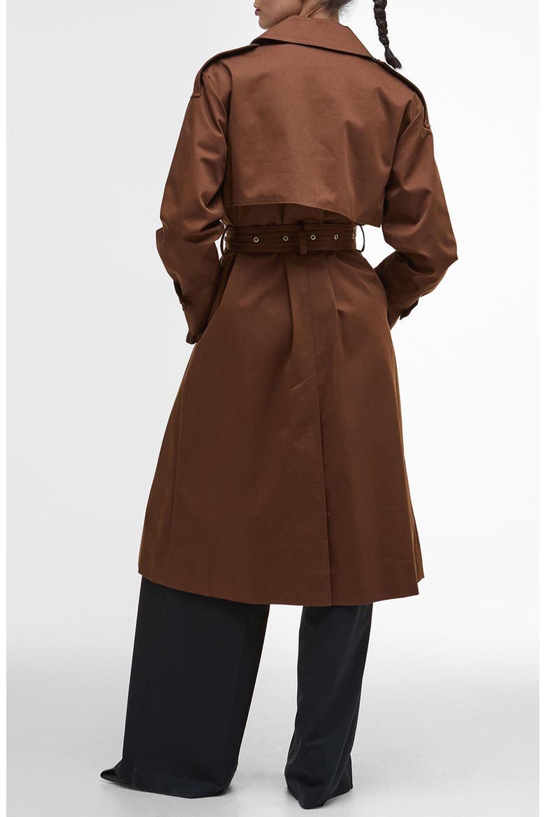 Aoife Belted Water Resistant Trench Coat, Alternate, color, VICUNA/ HESSIAN TARTAN