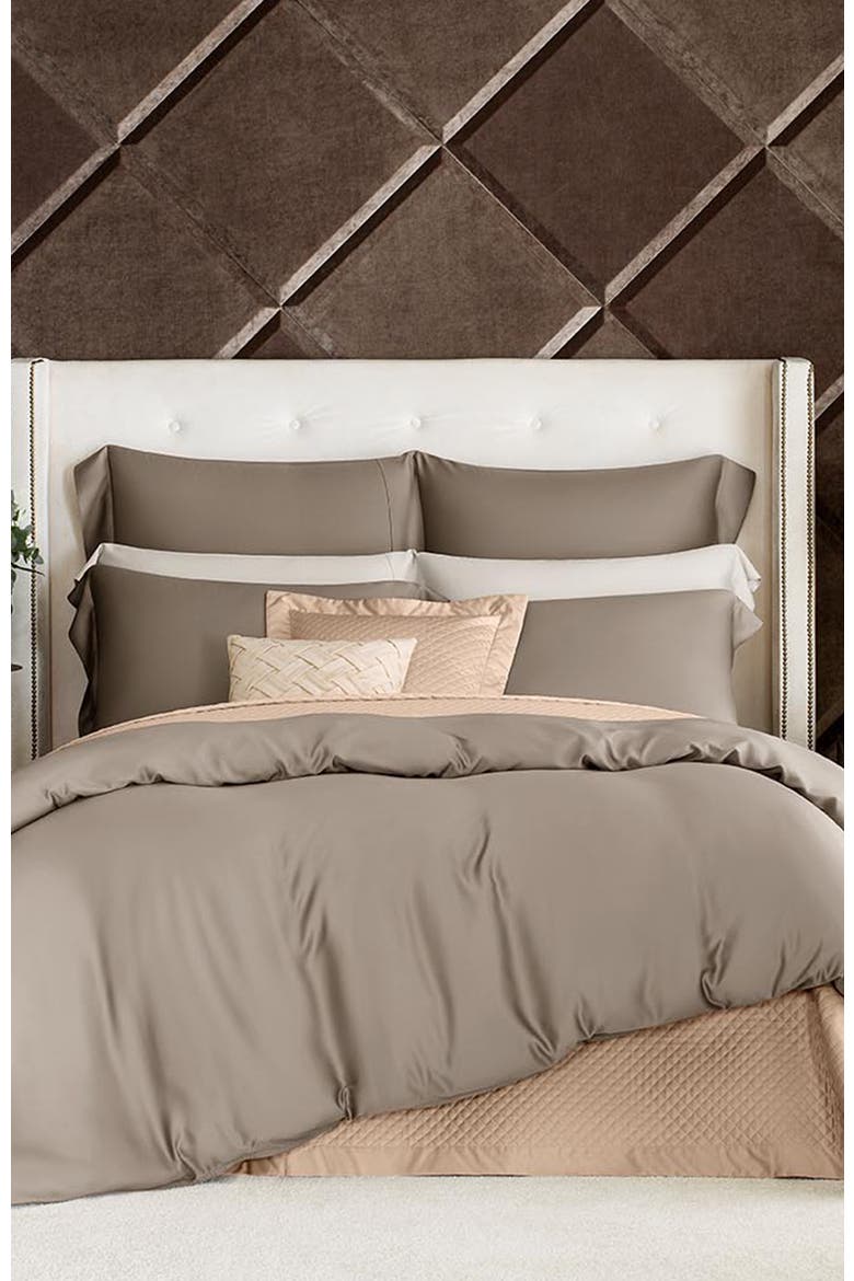 Sensa Duvet Cover, Alternate, color, Brown