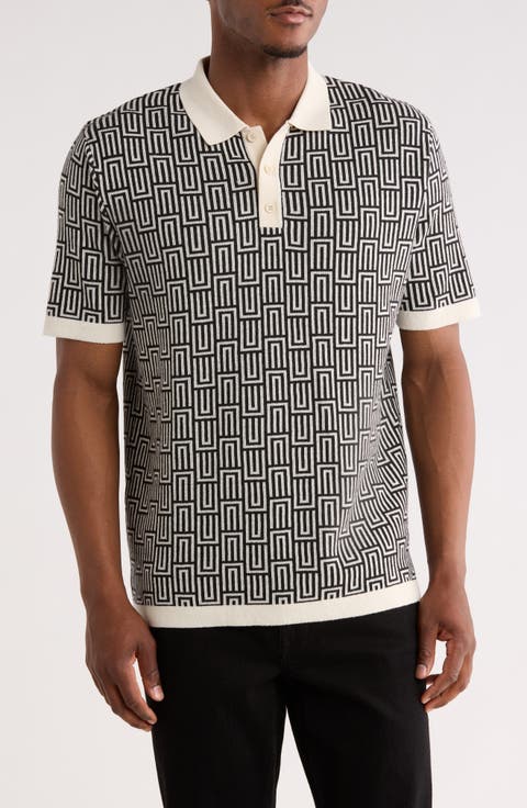 Geometric Knit Polo