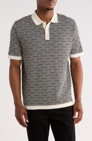TRUTH Geometric Knit Polo