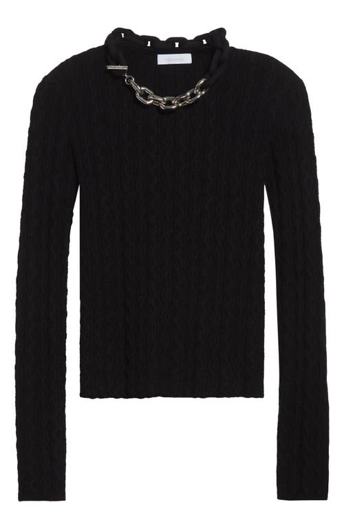 Rabanne Chain Detail Cable Knit Sweater