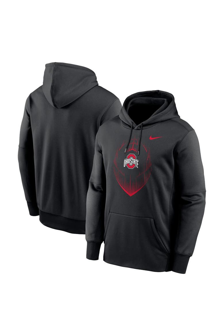 Men's Nike Black Ohio State Buckeyes Icon Football Performance Pullover Hoodie, Main, color, Black