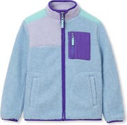 Lands' End Kids High Pile Contrast Full Zip Up Jacket