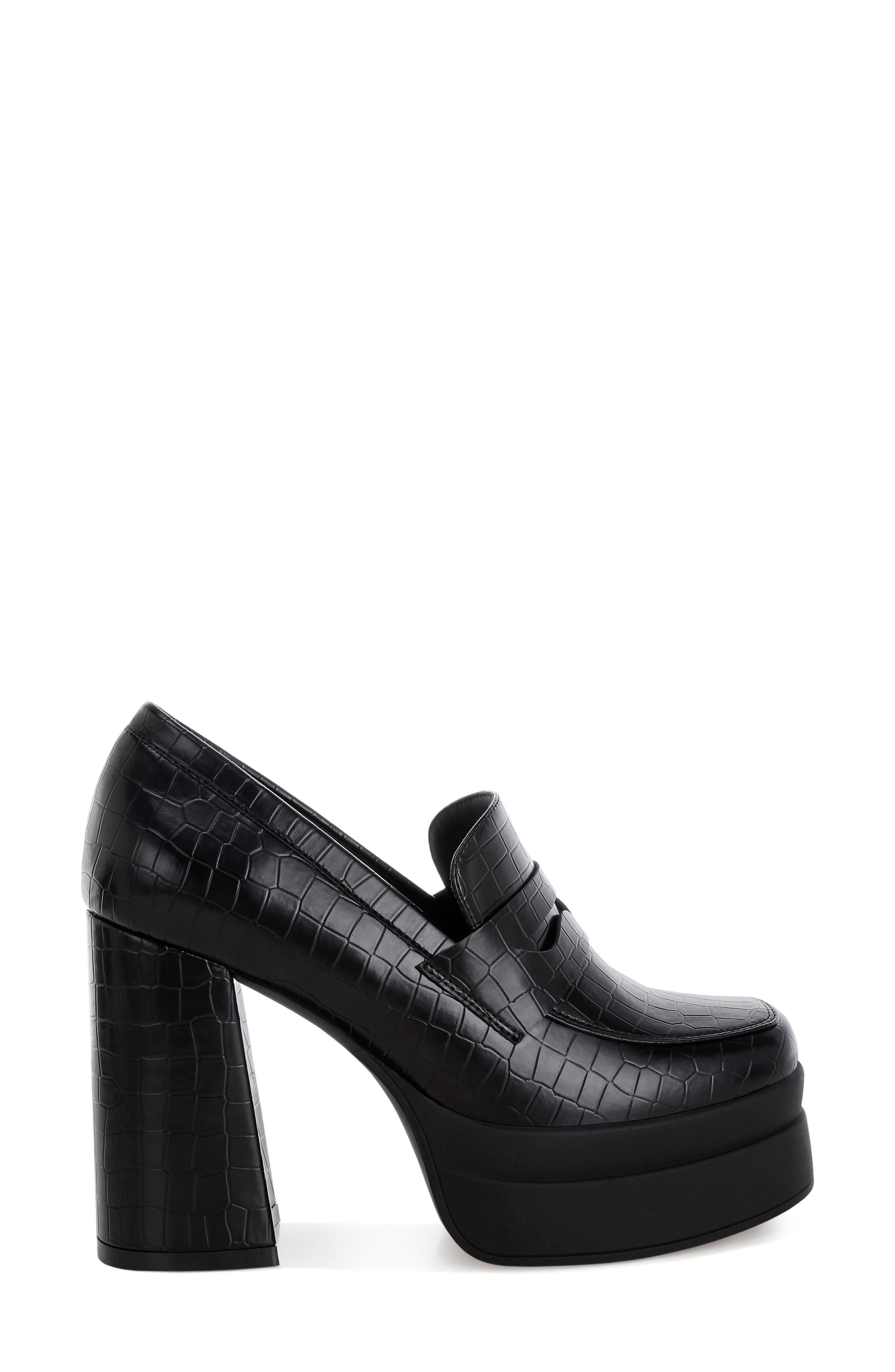 LONDON RAG Edwina Block Heel Platform Pump, Alternate, color, Black