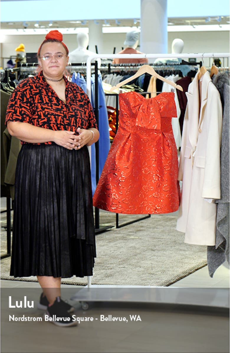 Kataleya Floral Jacquard Strapless Dress, sales video thumbnail