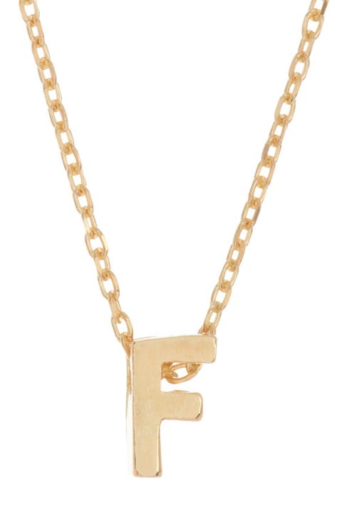 14K Gold Plate Initial Necklace