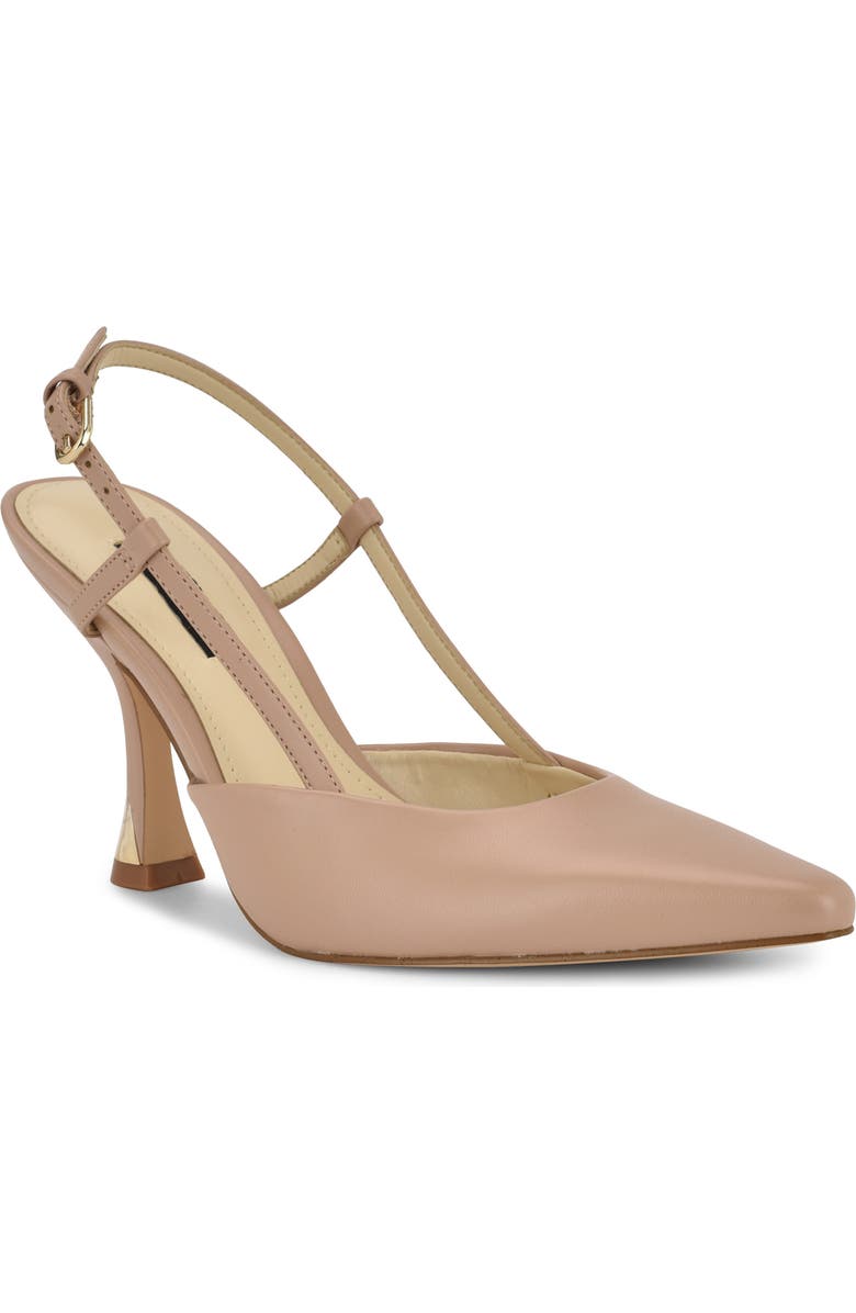 Nine West Vassa Pointed Toe Slingback Pump, Main, color, Light Natural
