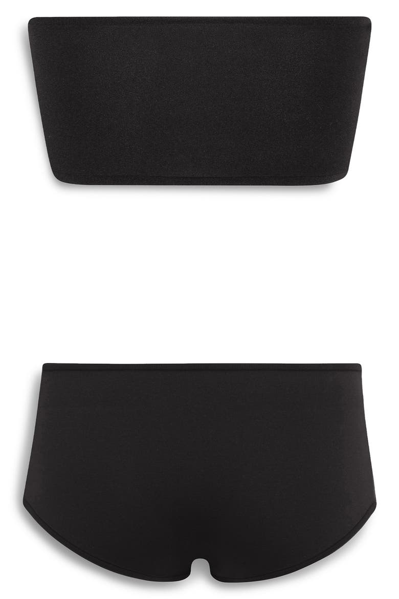 Second Skin Bandeau Bra & Boyshorts Lingerie Set, Alternate, color, NOIR ALAIA