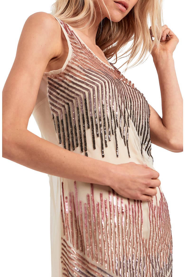 Starlet Sequin Shift Dress, Alternate, color, BLUSH CREAM