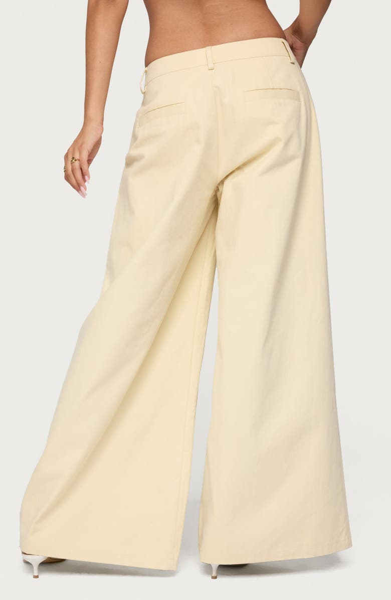 EDIKTED Lennon Ultrawide Leg Pants, Alternate, color, Beige