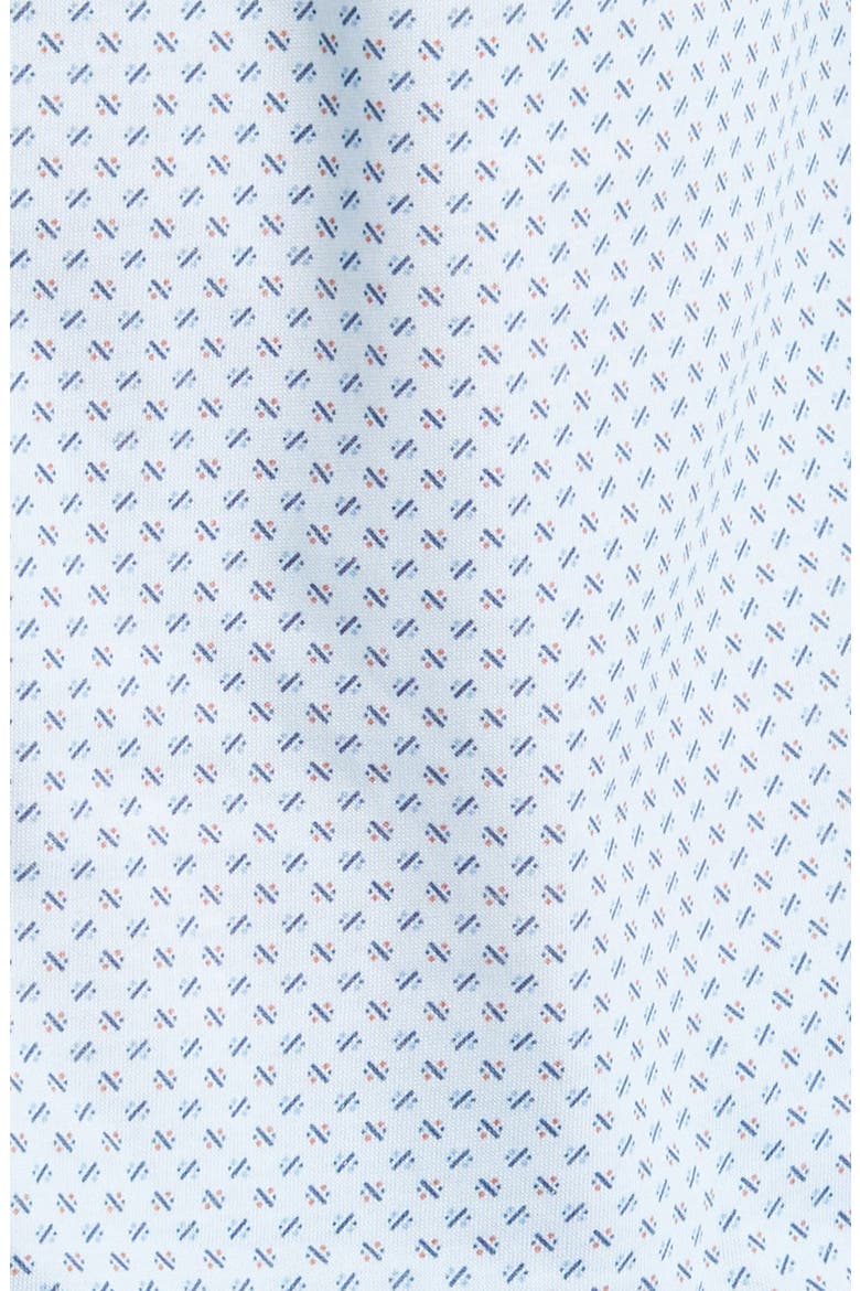Knot Geo Dry Touch® Performance Jersey Button-Up Shirt, Alternate, color, BLUE