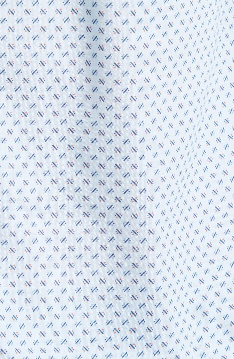 Stone Rose Knot Geo Dry Touch<sup>®</sup> Performance Jersey Button-Up Shirt, Alternate, color, Blue