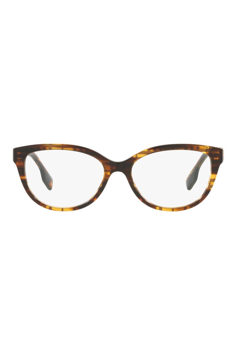 Esme 52mm Square Optical Glasses, Main, color, STRIPED BROWN