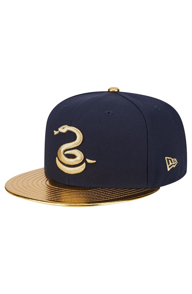 New Era Men's New Era Navy/Gold Philadelphia Union 15th Anniversary 9FIFTY Snapback Hat, Main, color,