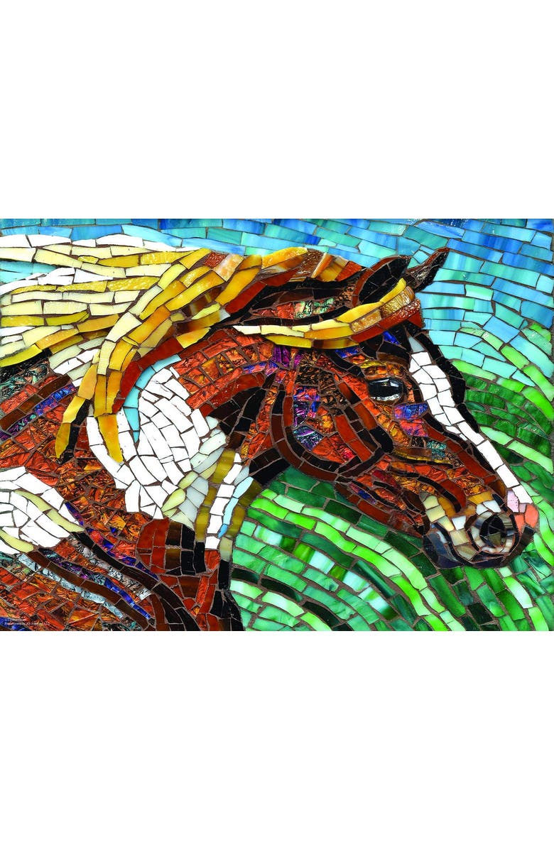 Sunsout Stained Glass Horse 1000 piece Jigsaw Puzzle for Adults, Alternate, color, Multicolor