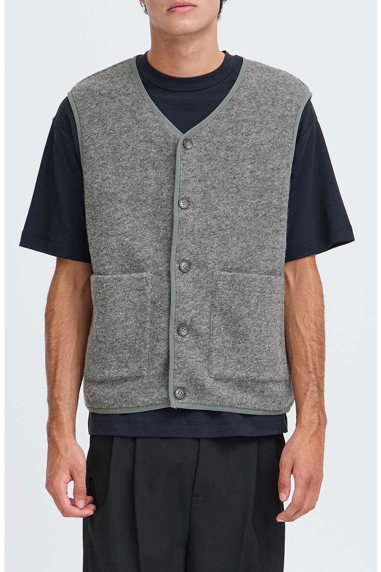 Wool Blend Vest, Main, color, MONUMENT MELANGE