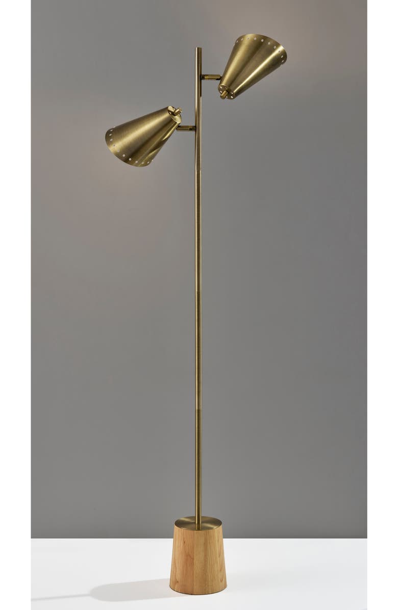ADESSO LIGHTING Josephine Floor Lamp, Alternate, color, Antique Brass