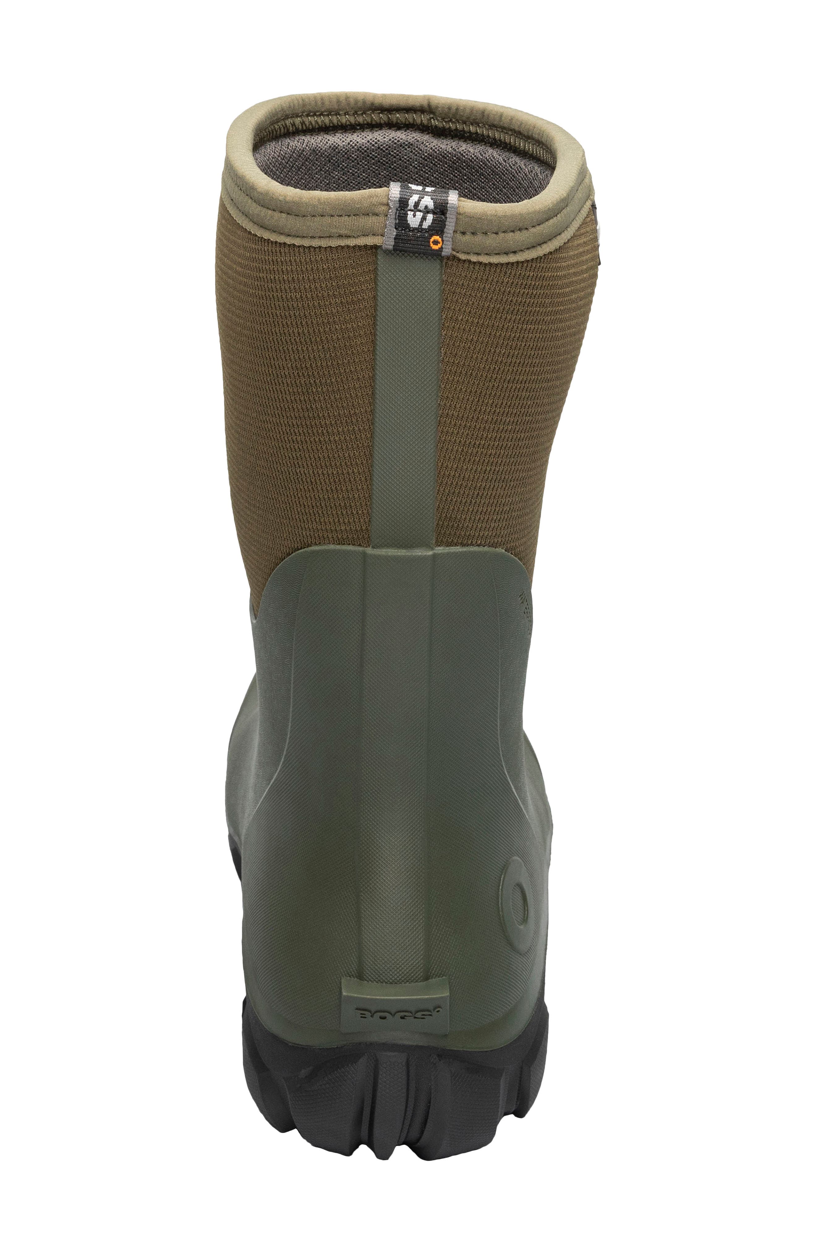 Bogs Classic Seamles Mid Waterproof Boot, Alternate, color, Dark Green