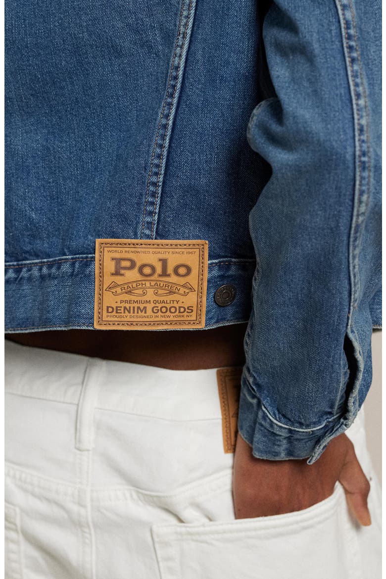 Denim Trucker Jacket, Alternate, color, MEUSE WASH
