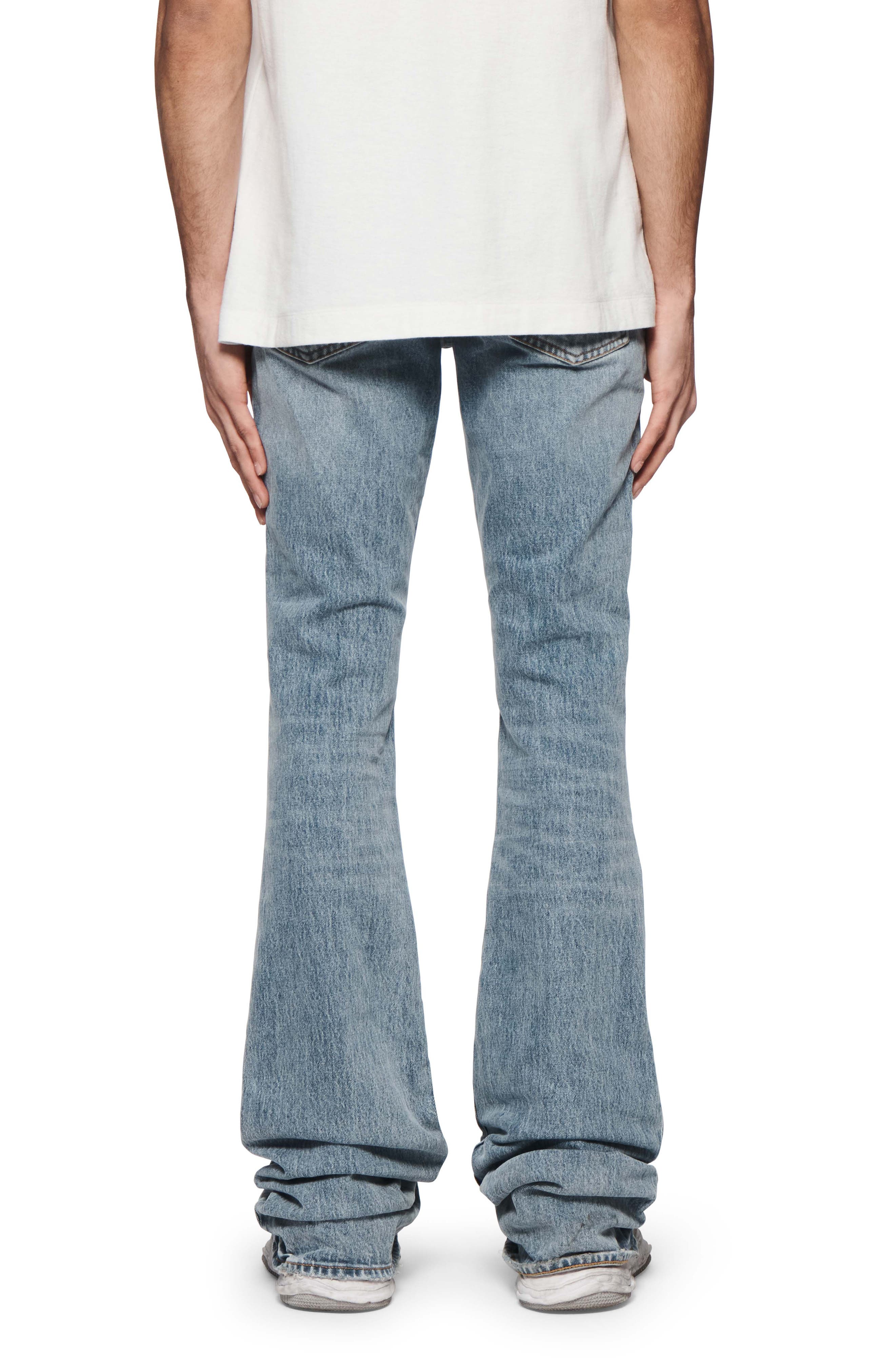 PURPLE BRAND Super Stack Distressed Baggy Flare Jean (Men) | Nordstromrack
