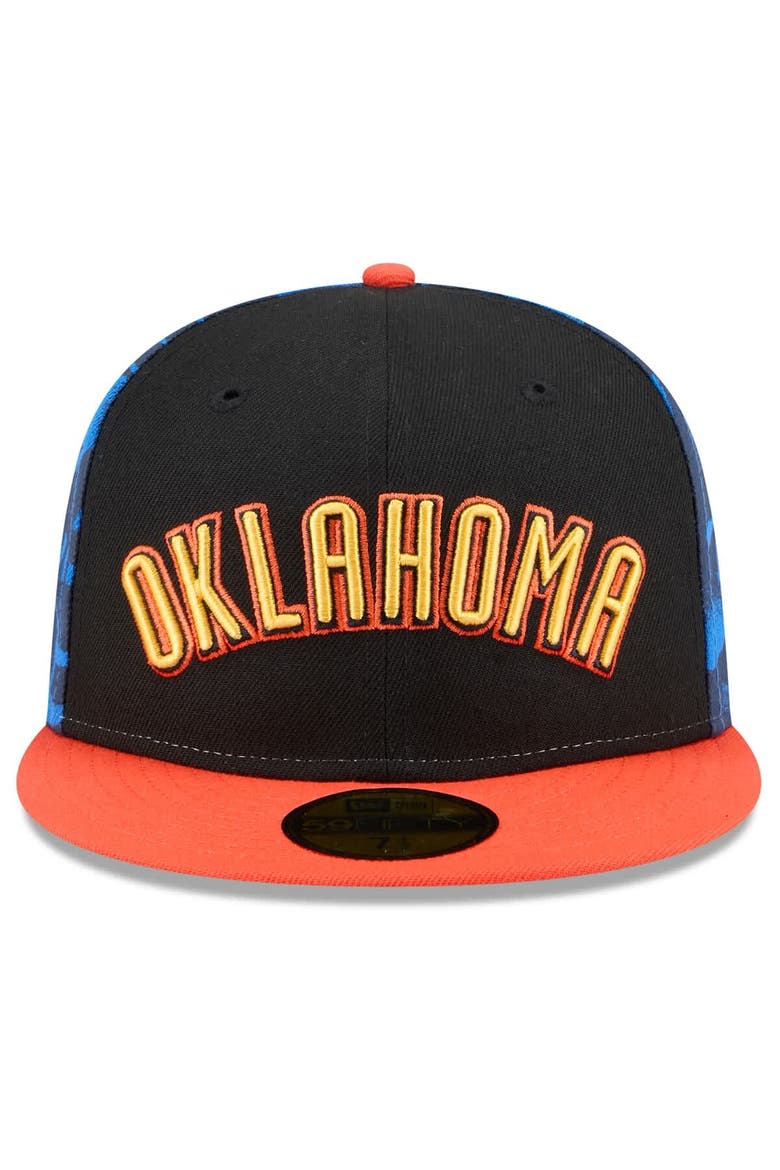 Men's New Era  Black Oklahoma City Thunder 2024/25 City Edition 59FIFTY Fitted Hat, Alternate, color, Black
