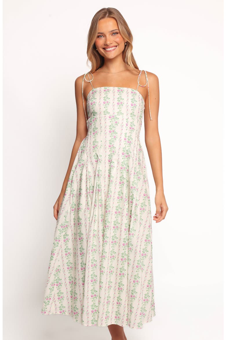 Emory Floral Sleeveless Maxi Sundress, Alternate, color, CREAM