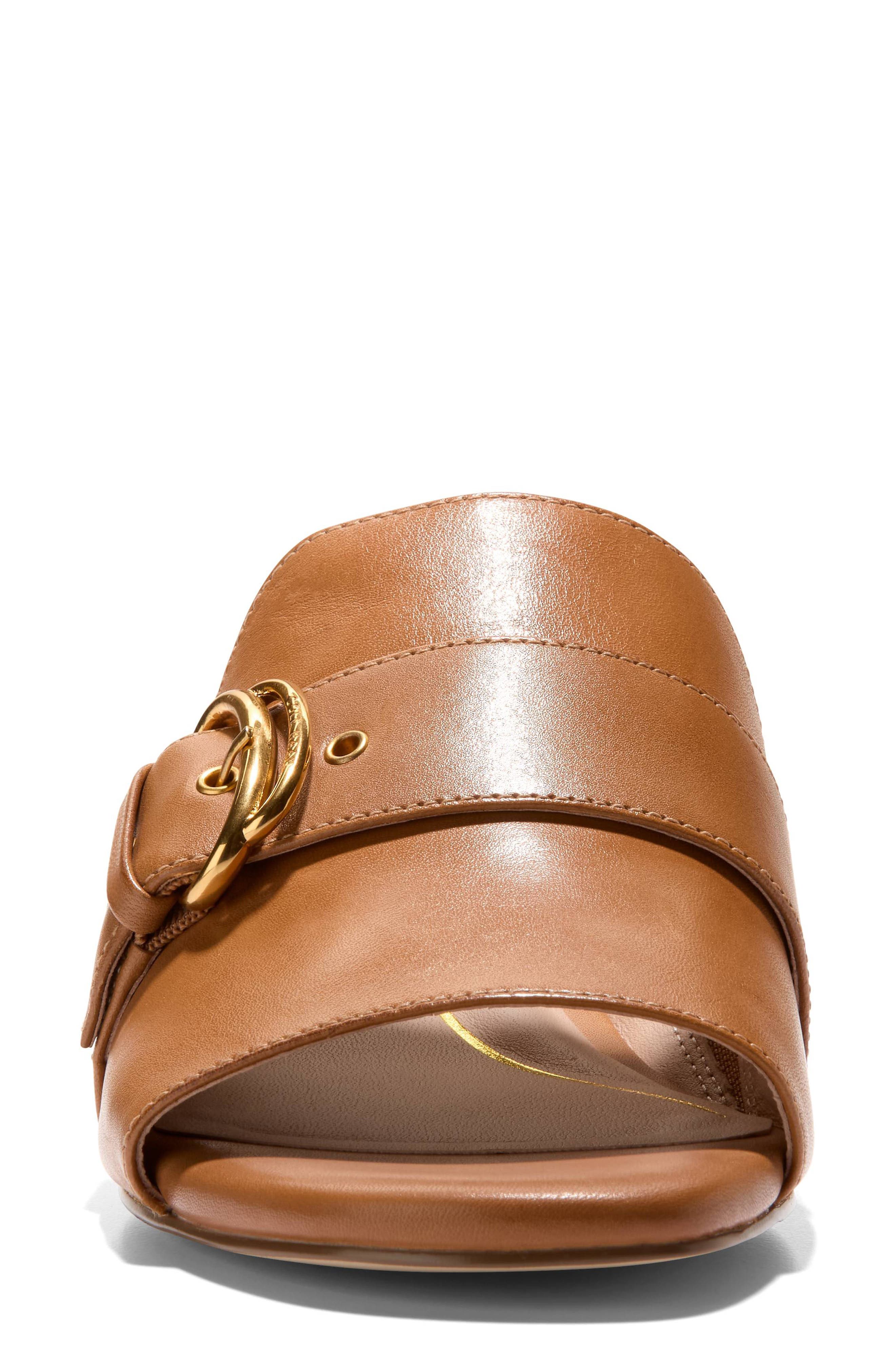Crosby Slide Sandal, Alternate, color, DARK CARAMEL LEATHER