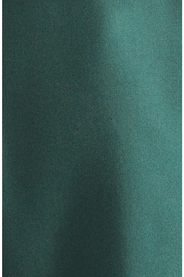 Silk Satin Tie Neck Button-Up Shirt, Alternate, color, PINE
