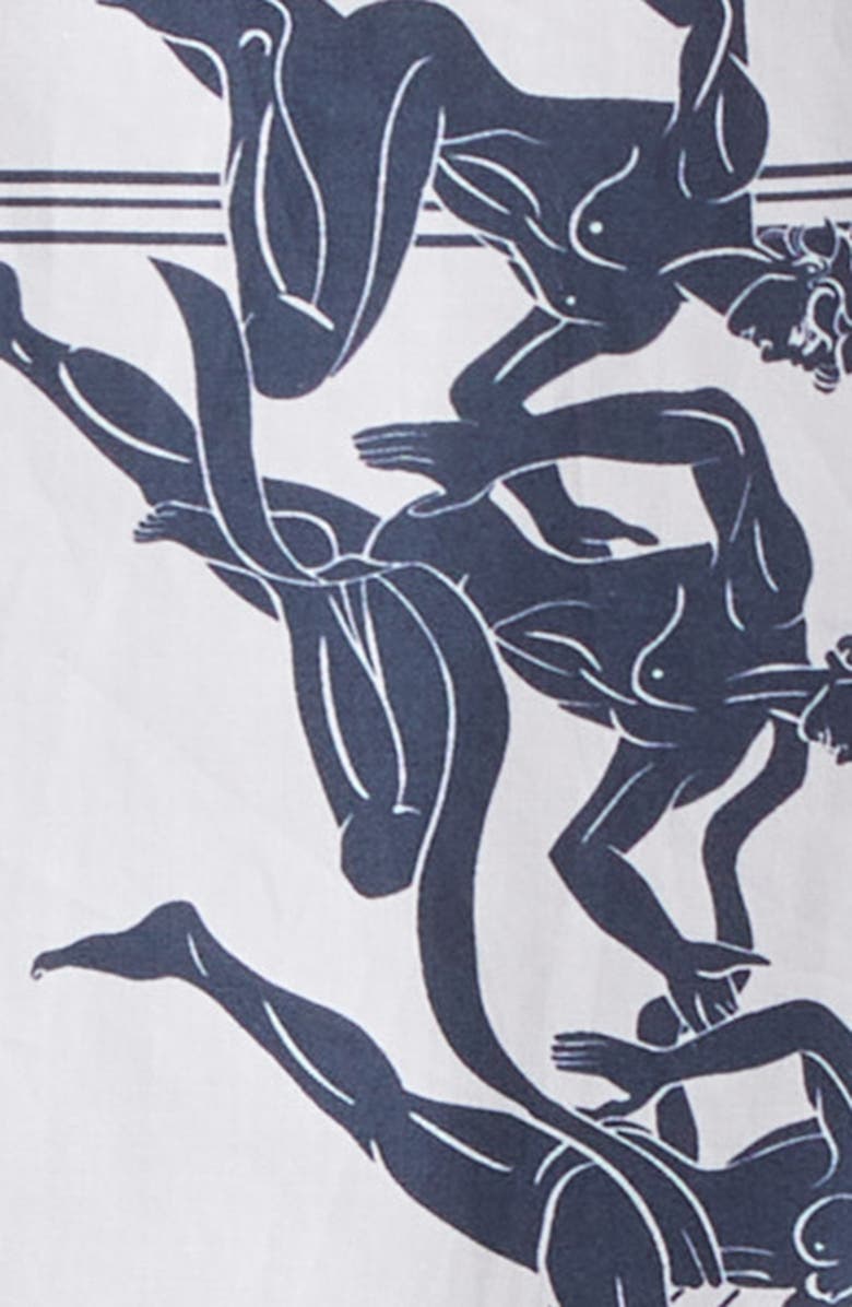 Thom Browne Straight Fit Olympic Constellation Button-Down Shirt, Alternate, color, White