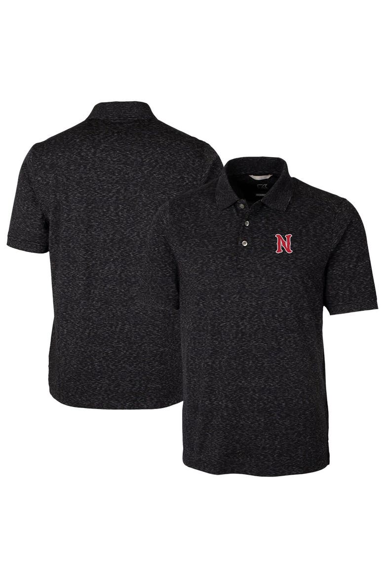 Men's Cutter & Buck Black Nashville Sounds Big & Tall DryTec Advantage Tri-Blend Space Dye Polo, Main, color, Black