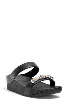 FitFlop Fino Crystal Wedge Slide Sandal