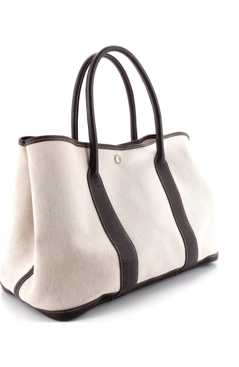 Pre-Owned Hermes Garden Party Tote Toile and Leather 36, Alternate, color, Cocaon