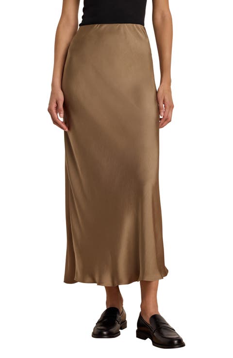 Day Gloss Midi Slip Skirt