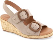 Gentle Souls Greca Raffia Slingback Platform Wedge Sandal