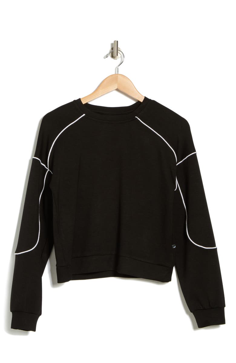 Jessica Simpson Contrast Piping Soft Luxe Sweatshirt, Alternate, color, 