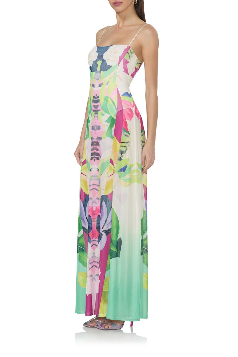 afrm shea mesh maxi dress Shea Print A-Line Mesh Maxi Dress (Women)