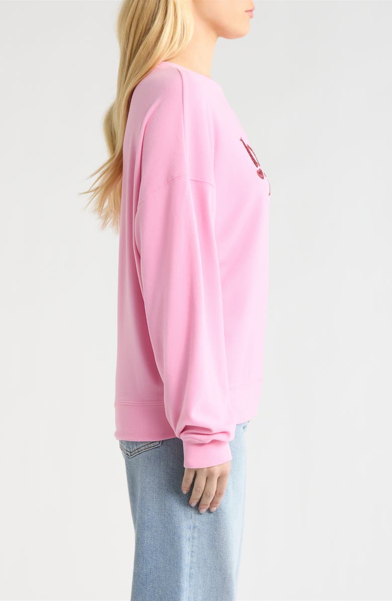 Beach Riot Devyn Be Mine Oversize Sweatshirt, Alternate, color, Lovely Pink